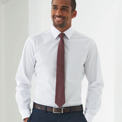 Brook Taverner Alba Long Sleeve Slim Fit Poplin Shirt Thumbnail