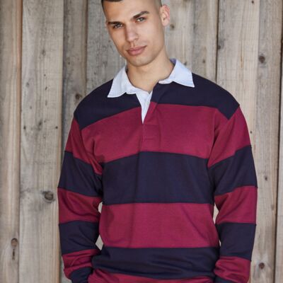 Front Row Sewn Stripe Rugby Shirt Thumbnail